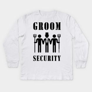 Groom Security (Bachelor Party / Stag Night / Black) Kids Long Sleeve T-Shirt